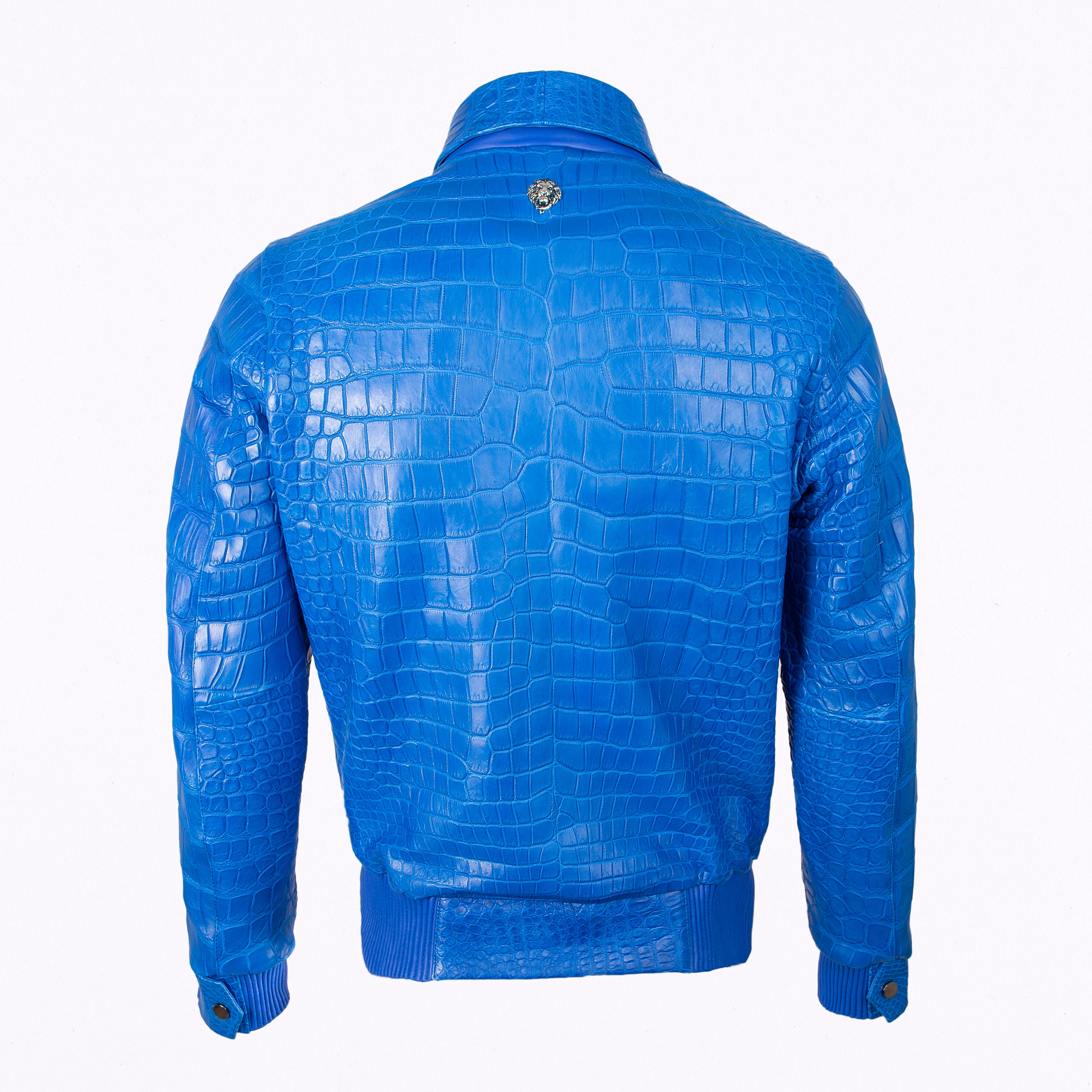 ジャケット・アウター PIAA ELEGANCE Crocodile Embossed leather Generic Men's Black Crocodile Embossed Leather Jacket