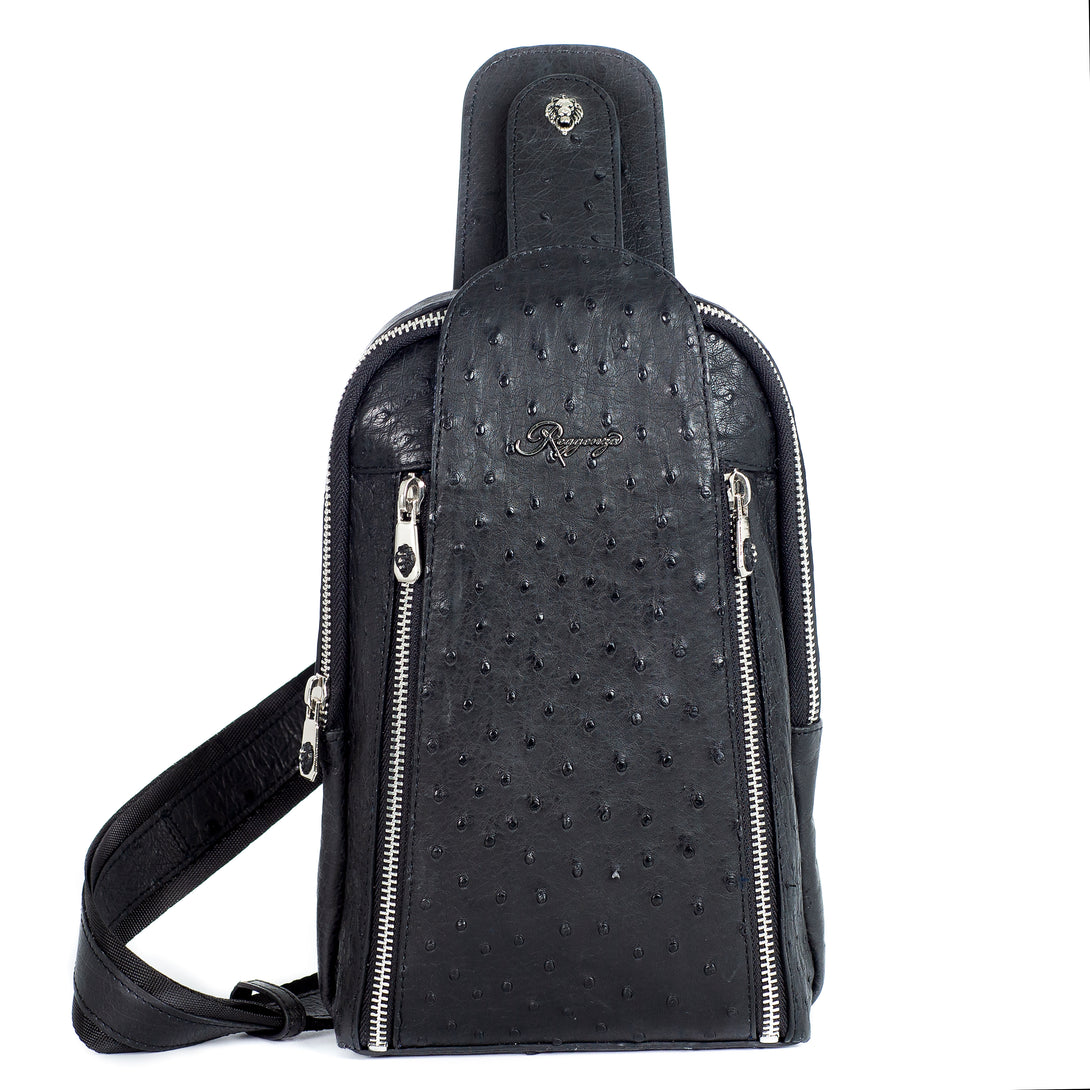 Ostrich leather crossbody bag Clearance