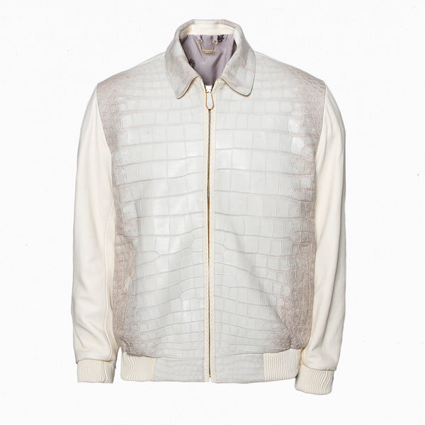 Himalayan Crocodile & Deer Skin Leather Jacket