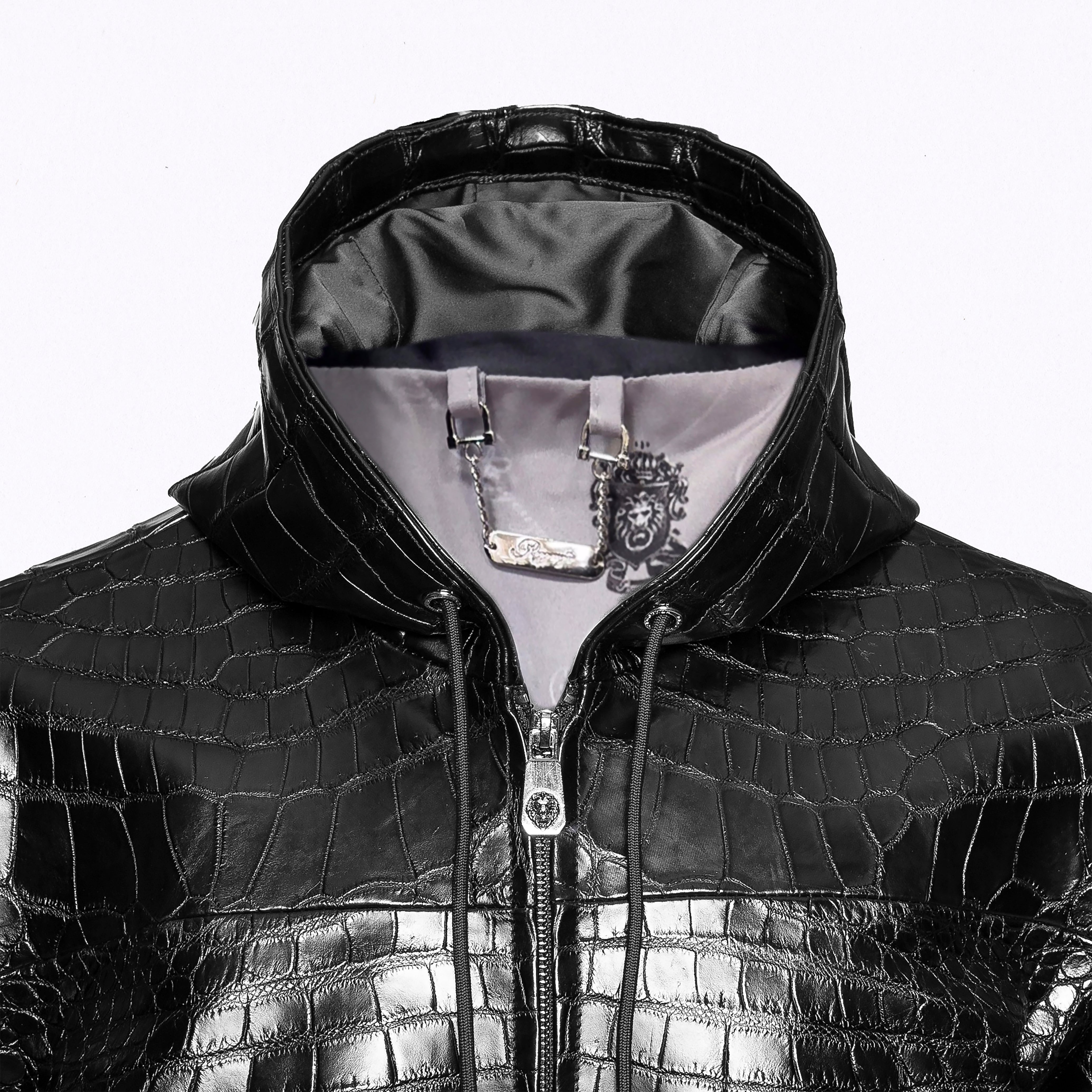 Glazed Crocodile Leather Jacket – Reggenza