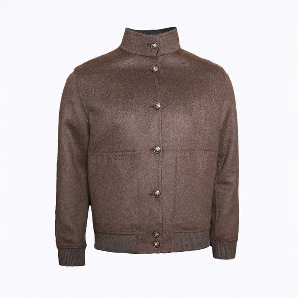 Reversible Alpaca–Cashmere Button Jacket