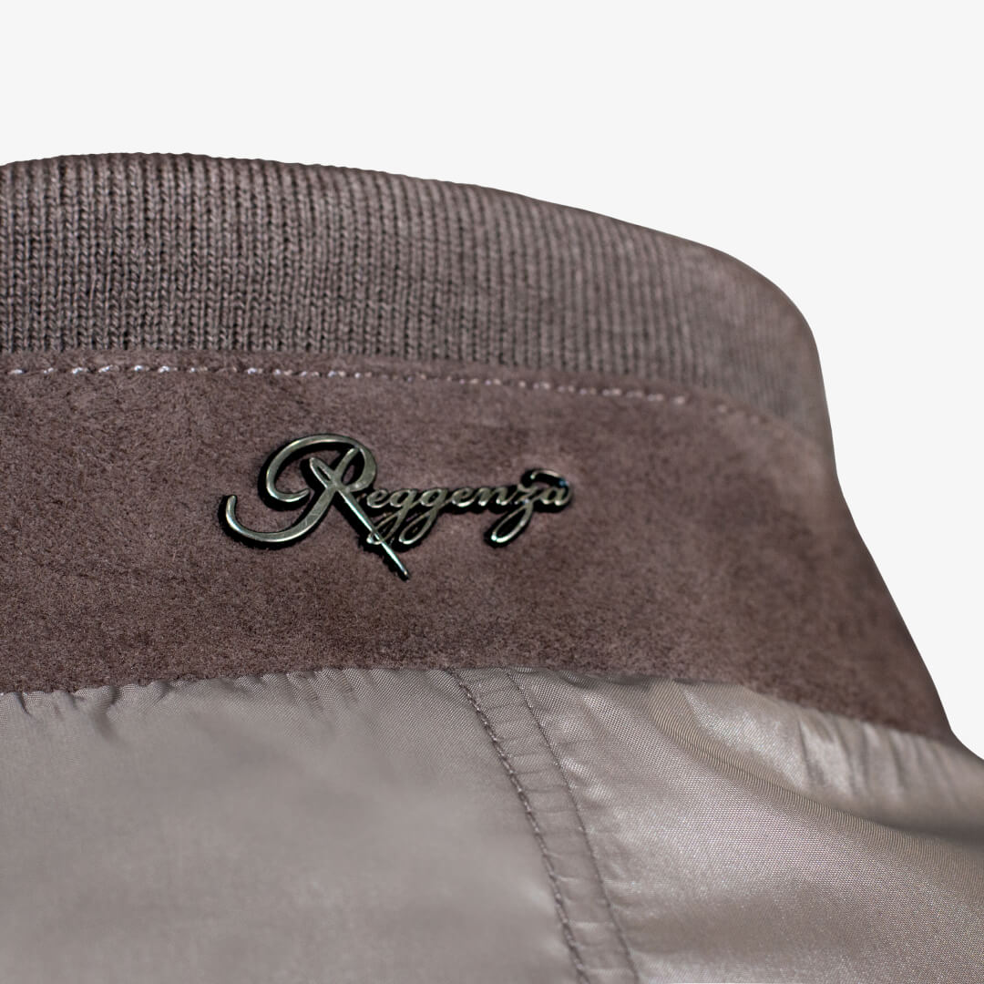 Men's 100% Authentic Suede & Fabric Zip Up Jacket by Reggenza