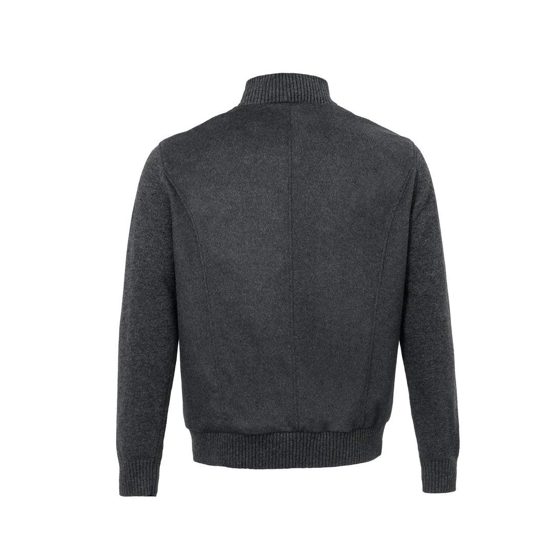 Men's 100% Authentic Cashmere Jacket with Rex Fur by Reggenza