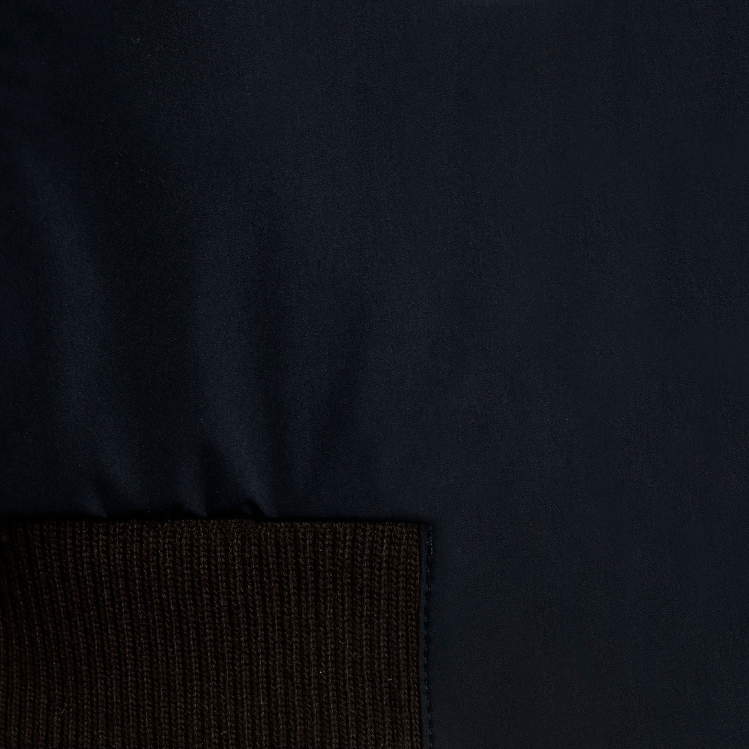 Men's 100% Authentic Fabric Flight Jacket with Rex Fur by Reggenza