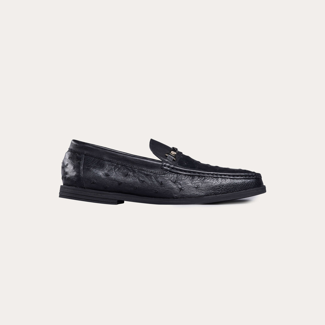 Men's 100% Authentic Ostrich Leather Bit Loafers by Reggenza