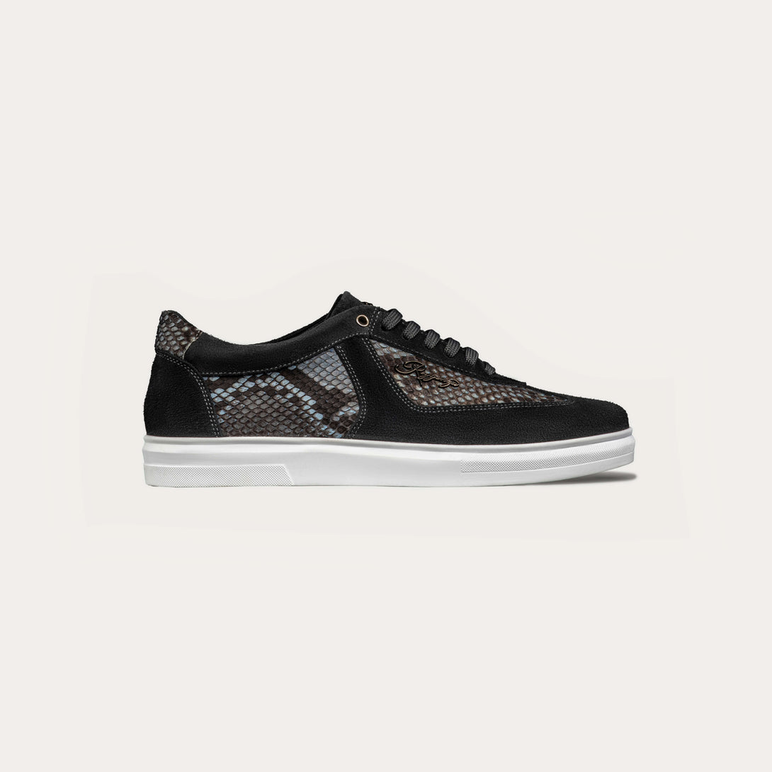 Men's 100% Authentic Suede & Python Leather Plimsoll Sneakers by Reggenza