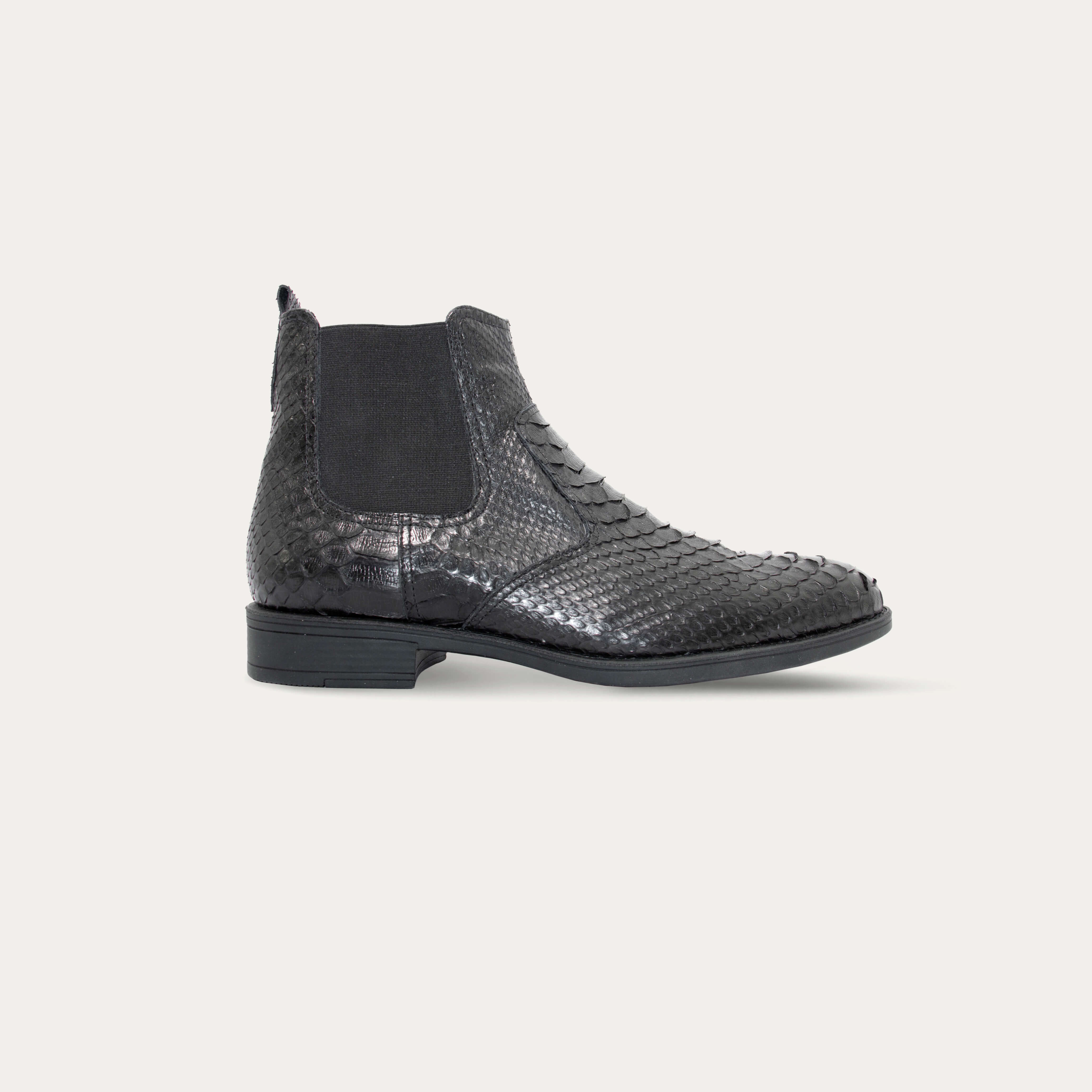 Reggenza Men's Python Leather Chelsea Boots