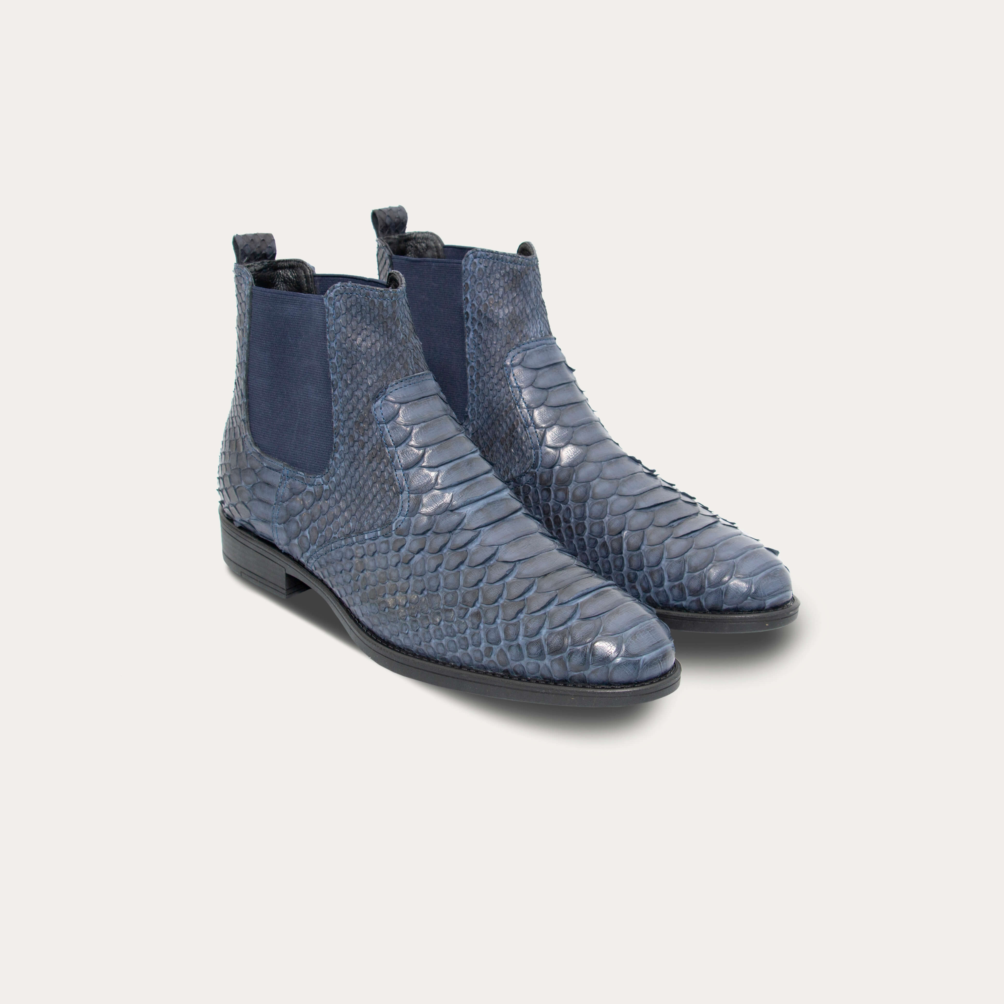 Reggenza Men's Python Leather Chelsea Boots