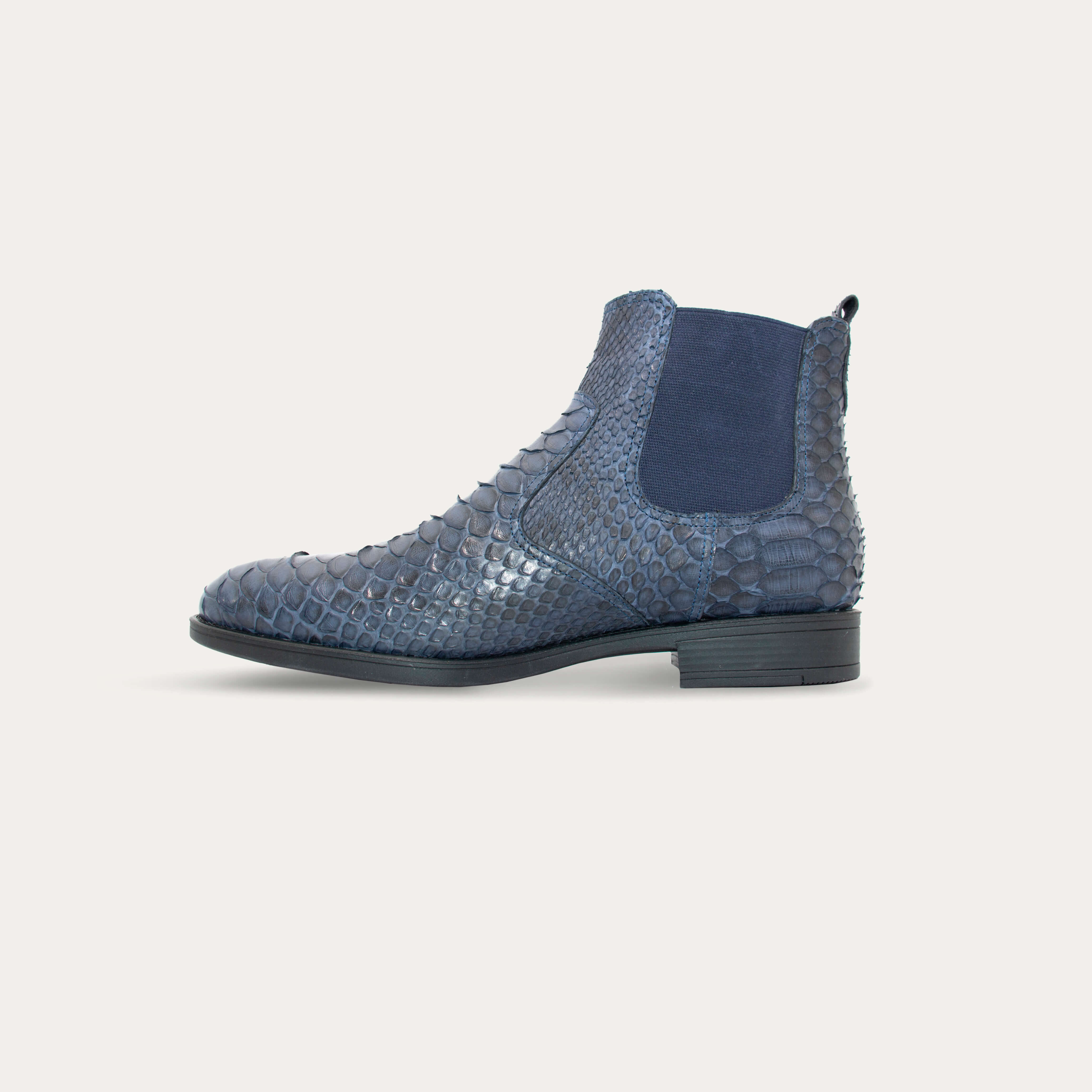 Reggenza Men's Python Leather Chelsea Boots