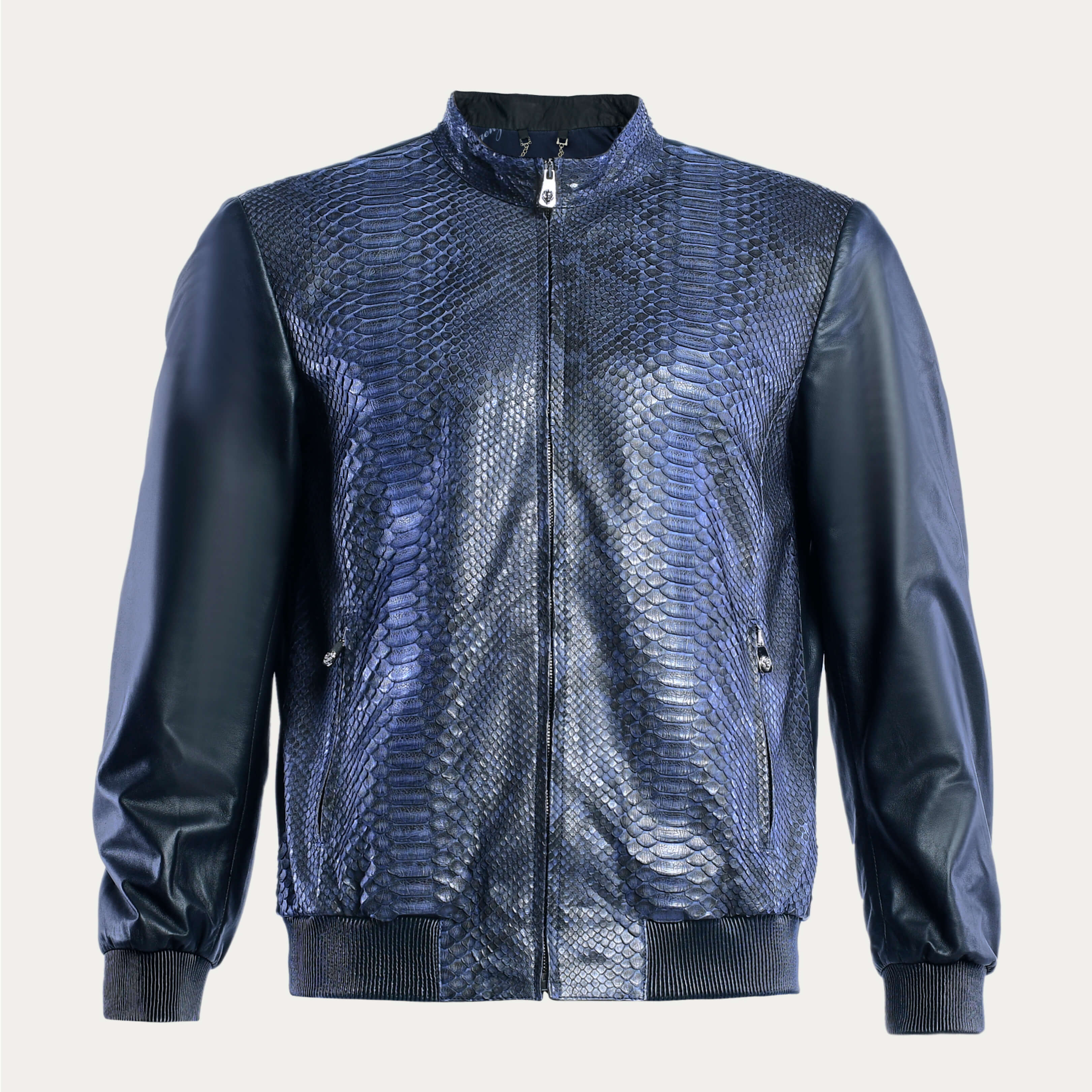 Python Leather & Napa Leather Blouson Jacket