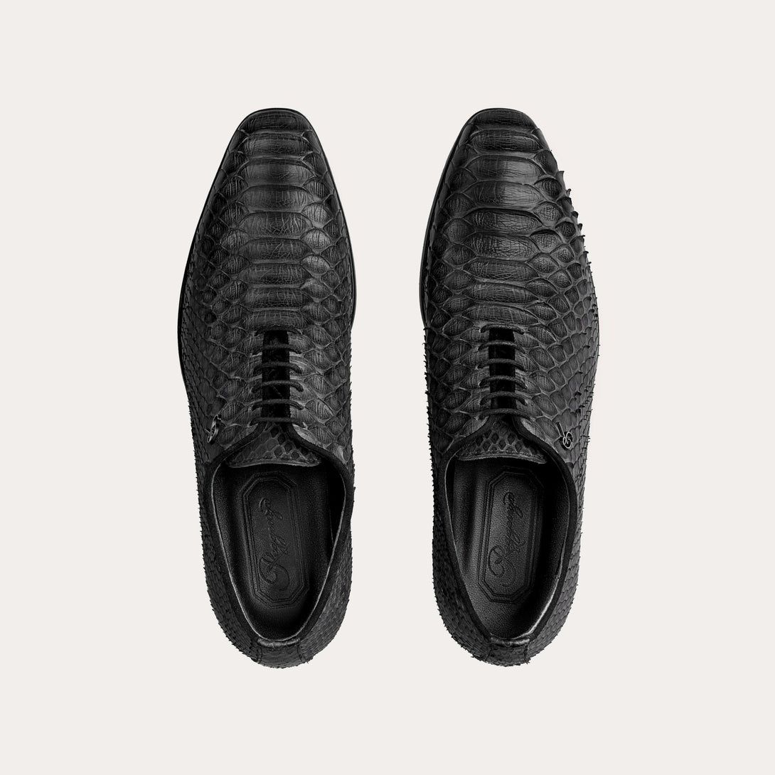 Men's 100% Authentic Python Leather Derby Shoes by Reggenza