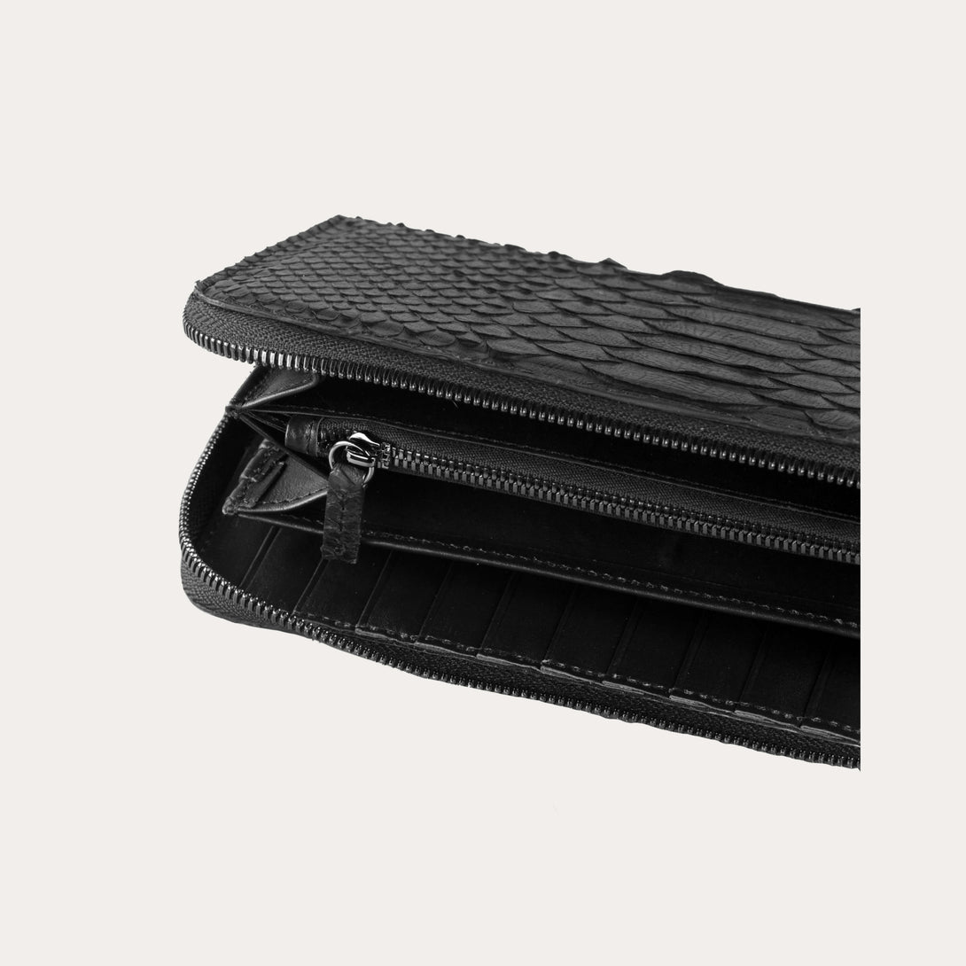 Men's 100% Authentic Python Leather Long Wallet by Reggenza