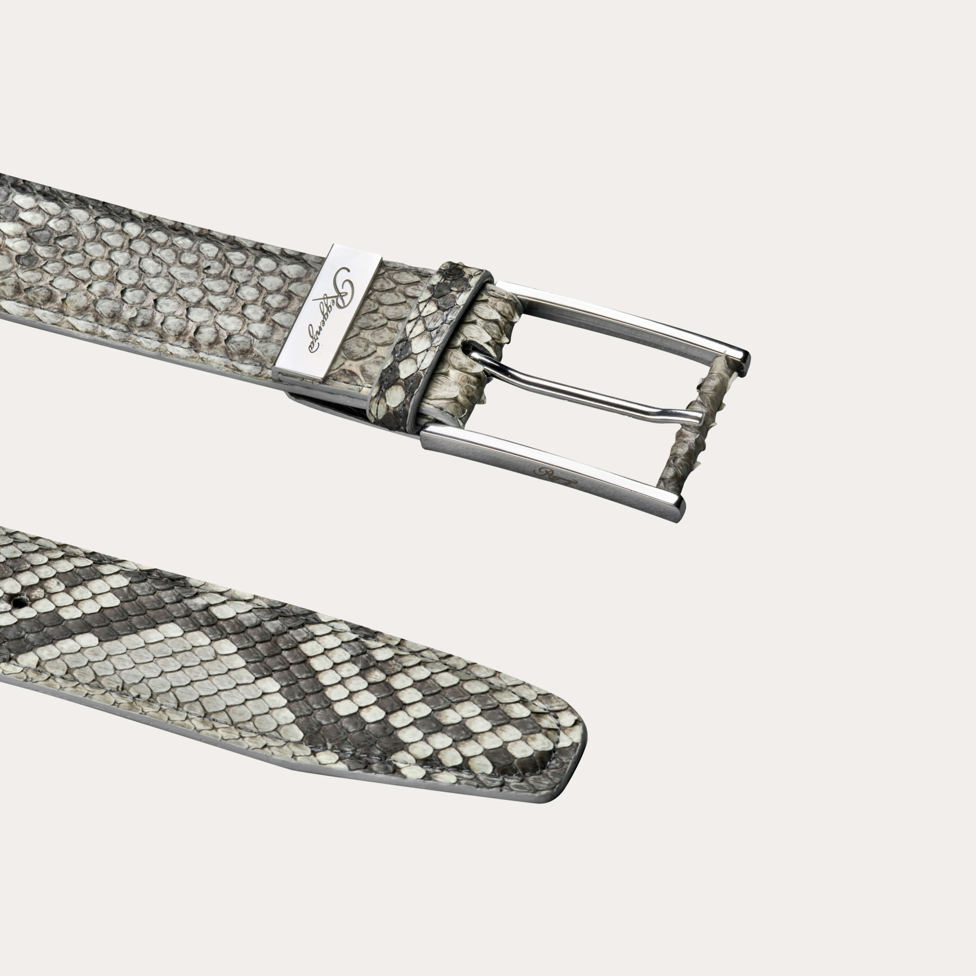 Burmese Python Leather Reggenza Men's Burmese Python Leather Belt