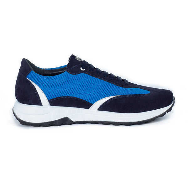 Men's 100% Authentic SUEDE AND TEXTILE RUNNER SNEAKERS by Reggenza